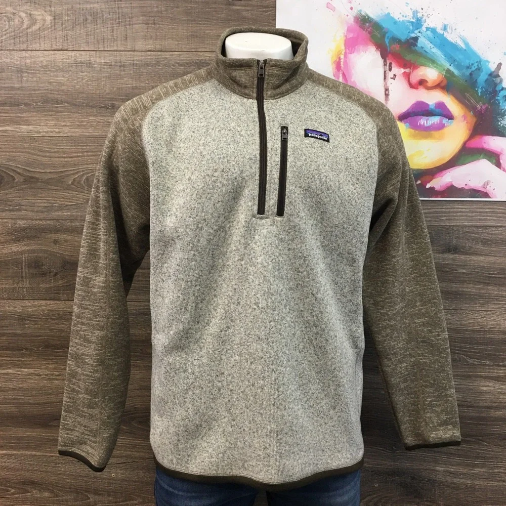 Patagonia Men's Better Sweater Fleece Quarter Zip Pullover Sweater Heather XL